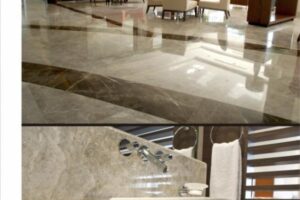 Marmurowa podłoga w nowoczesnym wnętrzu - Metamar