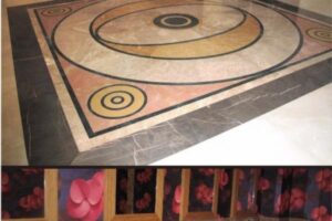 Marmurowa posadzka z geometrycznymi wzorami kół - Metamar